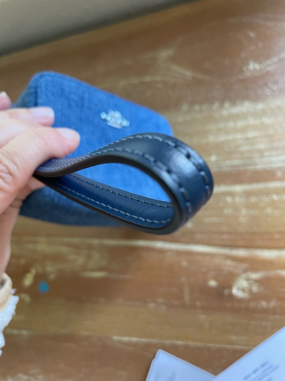 Coach Denim Wristlet NWT - Picture 8 of 9